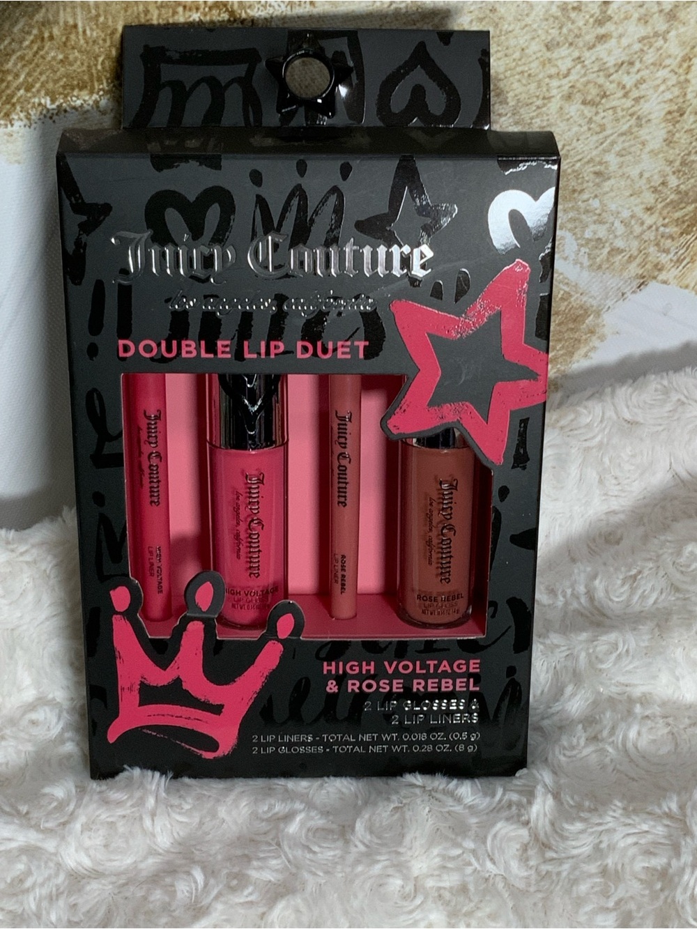 Juicy Couture Double Lip Duet – Bright Pink & Warm Brown Shades